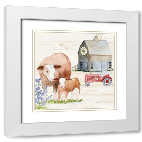 Life on the Farm I White Modern Wood Framed Art Print with Double Matting by McKenna, Kathleen Parr