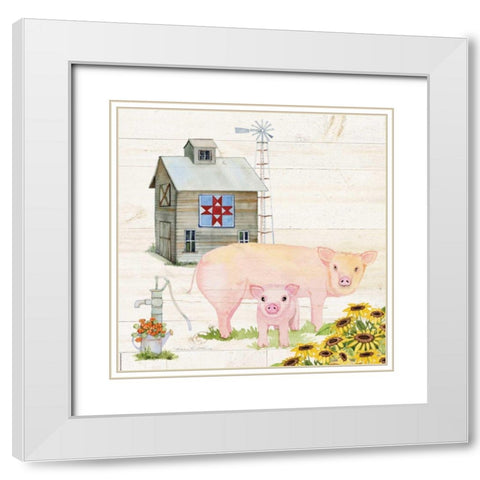 Life on the Farm III White Modern Wood Framed Art Print with Double Matting by McKenna, Kathleen Parr