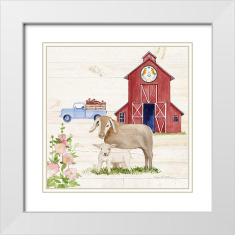 Life on the Farm IV White Modern Wood Framed Art Print with Double Matting by McKenna, Kathleen Parr