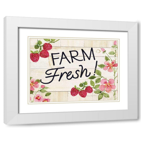 Life on the Farm Sign I White Modern Wood Framed Art Print with Double Matting by McKenna, Kathleen Parr