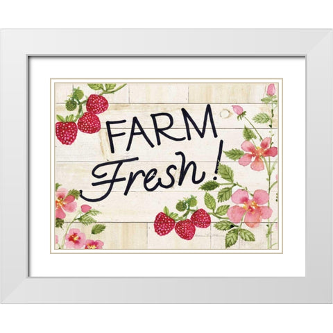 Life on the Farm Sign I White Modern Wood Framed Art Print with Double Matting by McKenna, Kathleen Parr