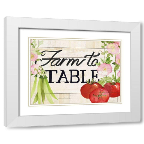 Life on the Farm Sign III White Modern Wood Framed Art Print with Double Matting by McKenna, Kathleen Parr