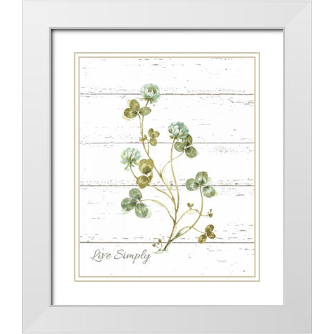 My Greenhouse Clover Live Simply White Modern Wood Framed Art Print with Double Matting by Audit, Lisa