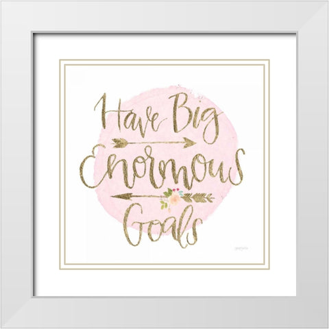 Girl Power II White Modern Wood Framed Art Print with Double Matting by Jackson, Jenaya