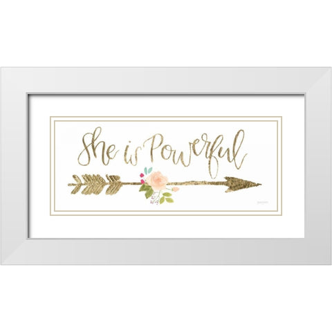 Girl Power VII White Modern Wood Framed Art Print with Double Matting by Jackson, Jenaya