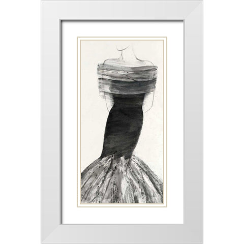 Fashionista IV White Modern Wood Framed Art Print with Double Matting by Hristova, Albena