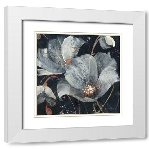 Translucent Poppies White Modern Wood Framed Art Print with Double Matting by Hristova, Albena