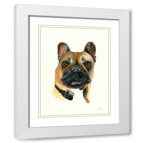 Gidget White Modern Wood Framed Art Print with Double Matting by Ducklow, Patsy