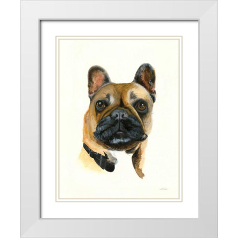 Gidget White Modern Wood Framed Art Print with Double Matting by Ducklow, Patsy