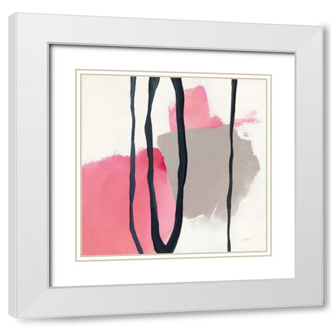 Somersault I White Modern Wood Framed Art Print with Double Matting by Schick, Mike