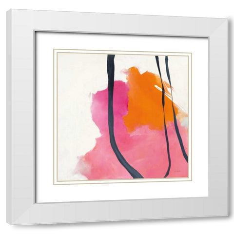 Somersault II White Modern Wood Framed Art Print with Double Matting by Schick, Mike