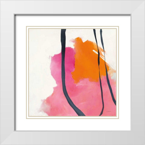 Somersault II White Modern Wood Framed Art Print with Double Matting by Schick, Mike