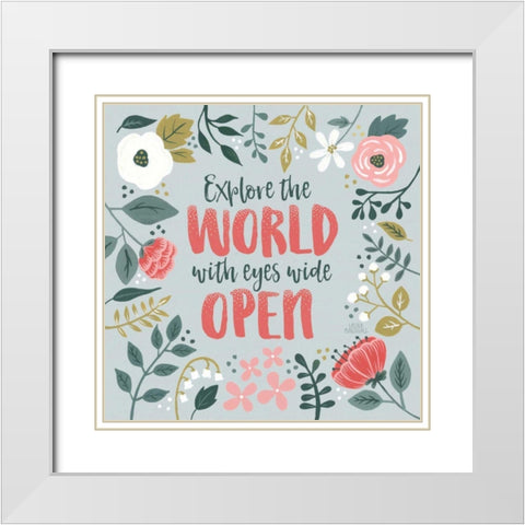 Wildflower Daydreams II White Modern Wood Framed Art Print with Double Matting by Marshall, Laura