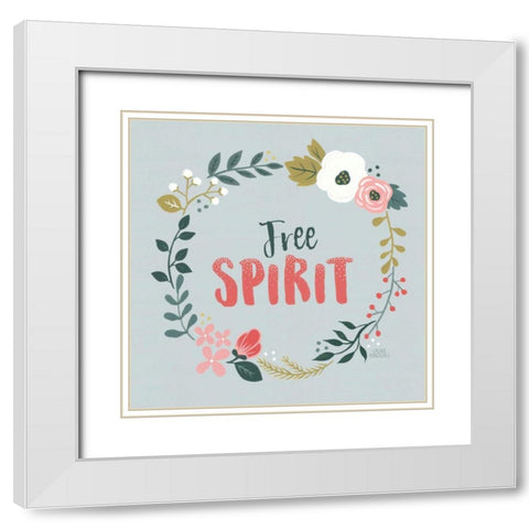 Wildflower Daydreams III White Modern Wood Framed Art Print with Double Matting by Marshall, Laura