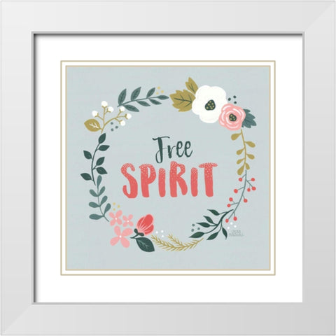 Wildflower Daydreams III White Modern Wood Framed Art Print with Double Matting by Marshall, Laura