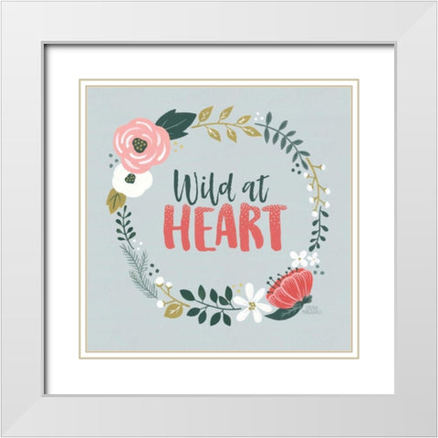 Wildflower Daydreams IV White Modern Wood Framed Art Print with Double Matting by Marshall, Laura