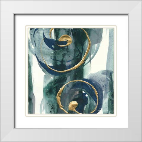 Jasper I White Modern Wood Framed Art Print with Double Matting by Paschke, Chris