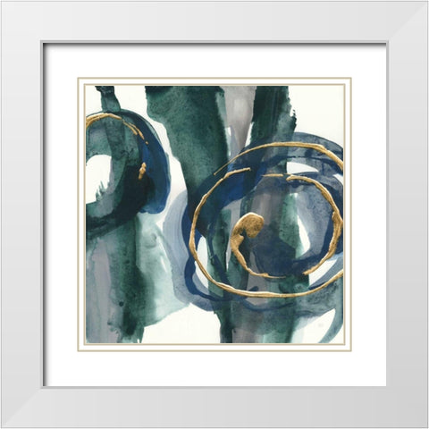 Jasper III White Modern Wood Framed Art Print with Double Matting by Paschke, Chris