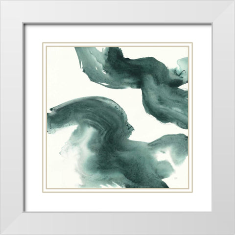 Jasper Wash II White Modern Wood Framed Art Print with Double Matting by Paschke, Chris