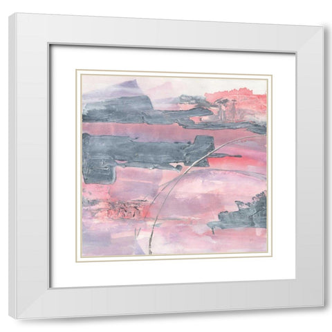 Whitewashed Blush II White Modern Wood Framed Art Print with Double Matting by Paschke, Chris