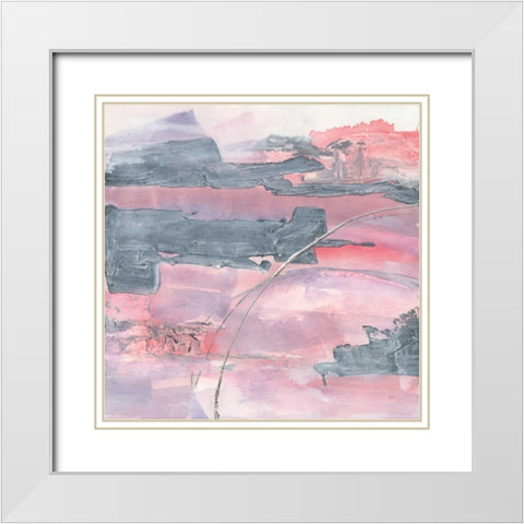 Whitewashed Blush II White Modern Wood Framed Art Print with Double Matting by Paschke, Chris
