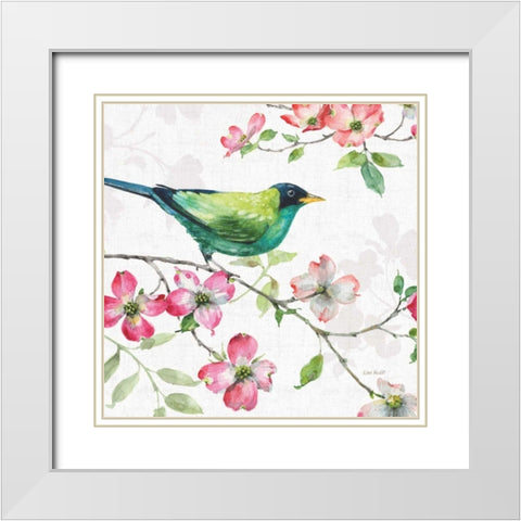 Dogwood Garden II White Modern Wood Framed Art Print with Double Matting by Audit, Lisa