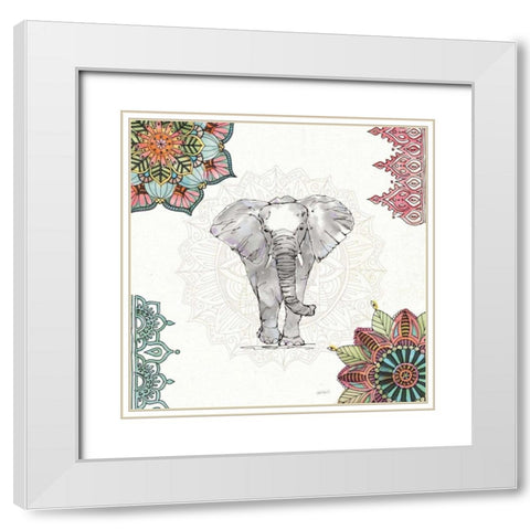 Mandala Morning I White Modern Wood Framed Art Print with Double Matting by Tavoletti, Anne