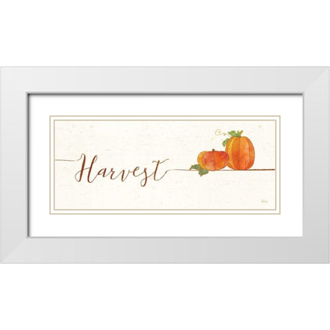 Underlined Fall I White Modern Wood Framed Art Print with Double Matting by Charron, Veronique