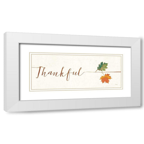 Underlined Fall III White Modern Wood Framed Art Print with Double Matting by Charron, Veronique