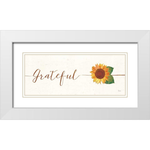 Underlined Fall IV White Modern Wood Framed Art Print with Double Matting by Charron, Veronique