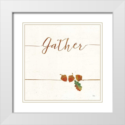 Underlined Fall VI White Modern Wood Framed Art Print with Double Matting by Charron, Veronique