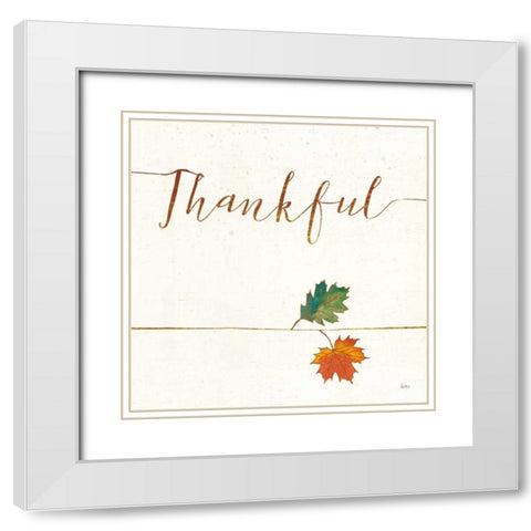 Underlined Fall VII White Modern Wood Framed Art Print with Double Matting by Charron, Veronique