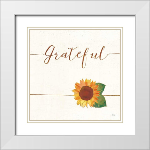 Underlined Fall VIII White Modern Wood Framed Art Print with Double Matting by Charron, Veronique