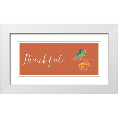 Underlined Fall III Color White Modern Wood Framed Art Print with Double Matting by Charron, Veronique