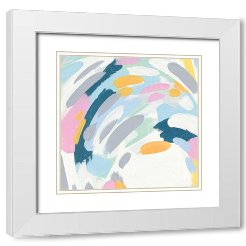 Laughter III White Modern Wood Framed Art Print with Double Matting by Hershey, Moira