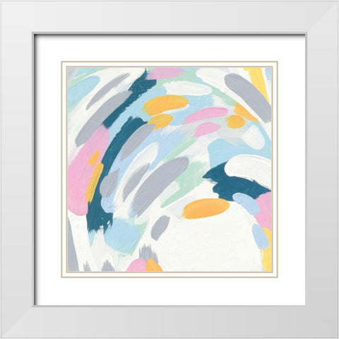 Laughter III White Modern Wood Framed Art Print with Double Matting by Hershey, Moira