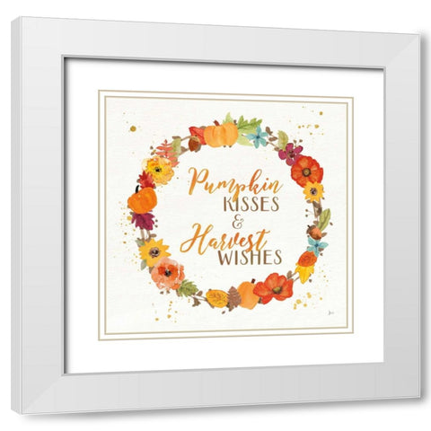 Harvest Wishes II White Modern Wood Framed Art Print with Double Matting by Aiken, Jess