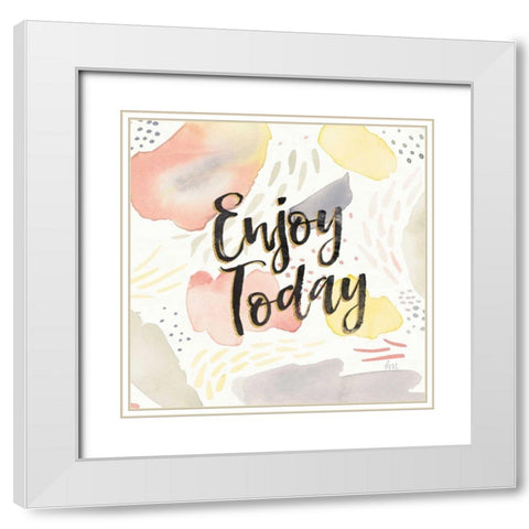 Meadow Breeze IV White Modern Wood Framed Art Print with Double Matting by Marshall, Laura