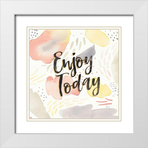 Meadow Breeze IV White Modern Wood Framed Art Print with Double Matting by Marshall, Laura