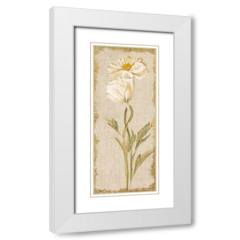 Cosmo Panel on White Vintage v2 White Modern Wood Framed Art Print with Double Matting by Blum, Cheri