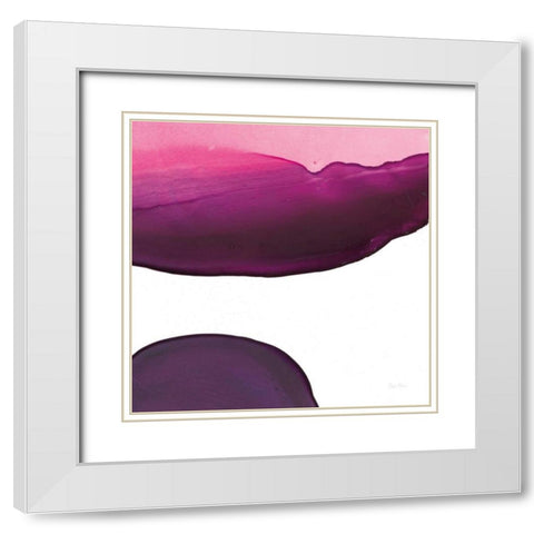 Swish of Magenta III White Modern Wood Framed Art Print with Double Matting by Rhue, Piper