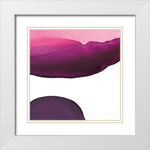 Swish of Magenta III White Modern Wood Framed Art Print with Double Matting by Rhue, Piper