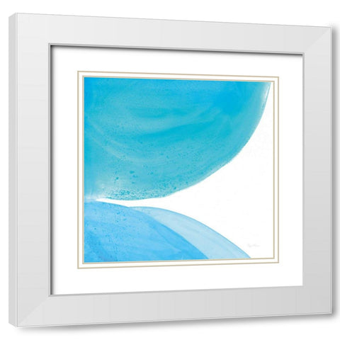 Pools of Turquoise II White Modern Wood Framed Art Print with Double Matting by Rhue, Piper