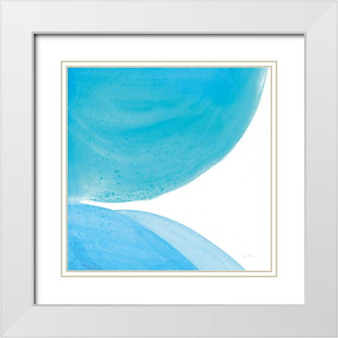 Pools of Turquoise II White Modern Wood Framed Art Print with Double Matting by Rhue, Piper