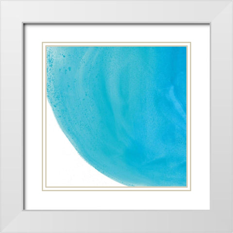 Pools of Turquoise IV White Modern Wood Framed Art Print with Double Matting by Rhue, Piper