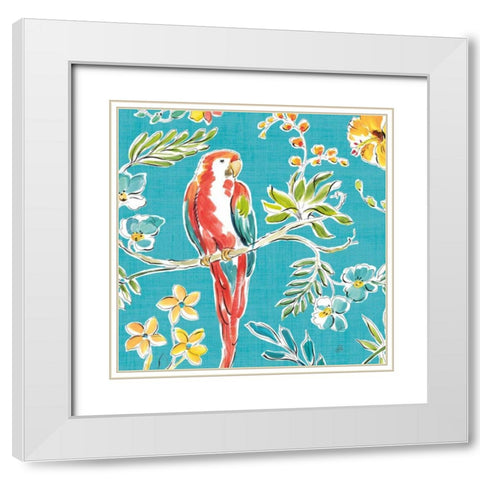 Tropical Oasis III White Modern Wood Framed Art Print with Double Matting by Brissonnet, Daphne