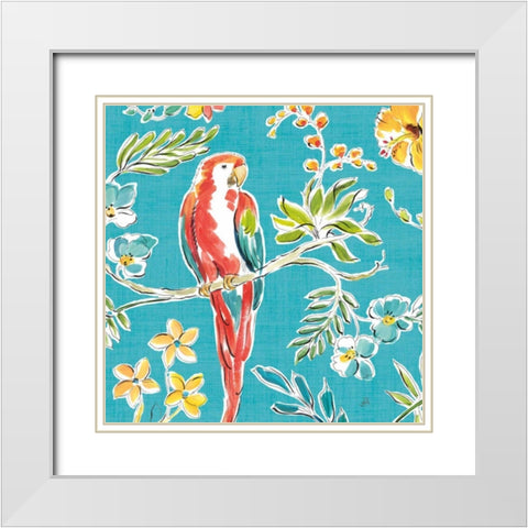 Tropical Oasis III White Modern Wood Framed Art Print with Double Matting by Brissonnet, Daphne