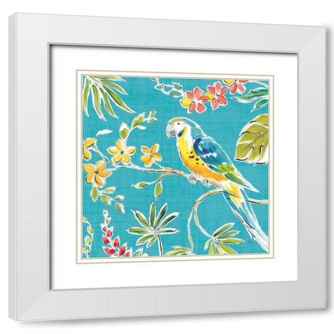 Tropical Oasis IV White Modern Wood Framed Art Print with Double Matting by Brissonnet, Daphne