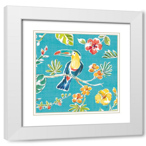 Tropical Oasis V White Modern Wood Framed Art Print with Double Matting by Brissonnet, Daphne