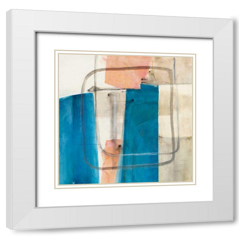 Passage I v2 White Modern Wood Framed Art Print with Double Matting by Schick, Mike